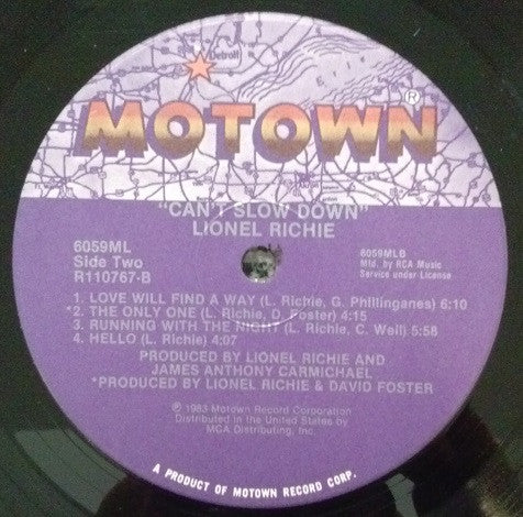 Lionel Richie - Can't Slow Down (LP) (Near Mint (NM or M-)) - Image 5