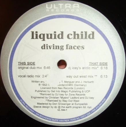 Liquid Child - Diving Faces (12") (Very Good Plus (VG+)) - Image 3