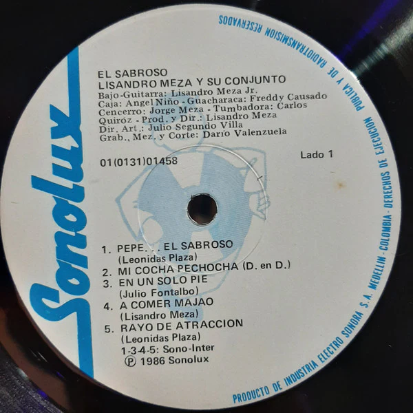Lisandro Meza Y Su Conjunto - El Sabroso (LP) (Mint (M)) - Image 3