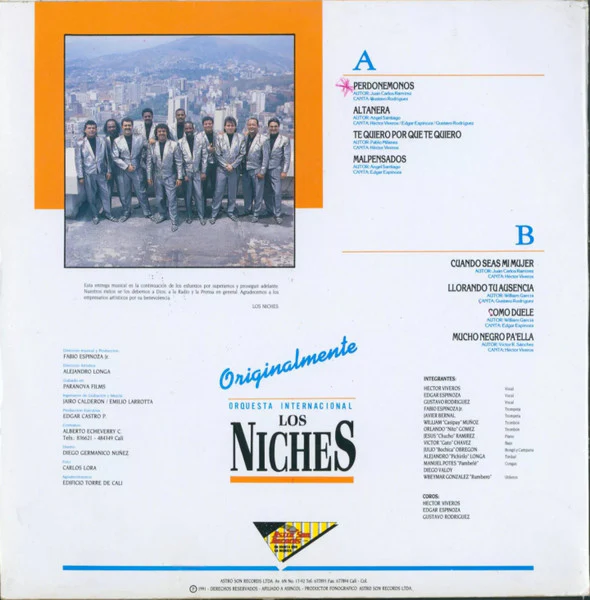 Los Niches - Originalmente (LP) (Near Mint (NM or M-)) - Image 2