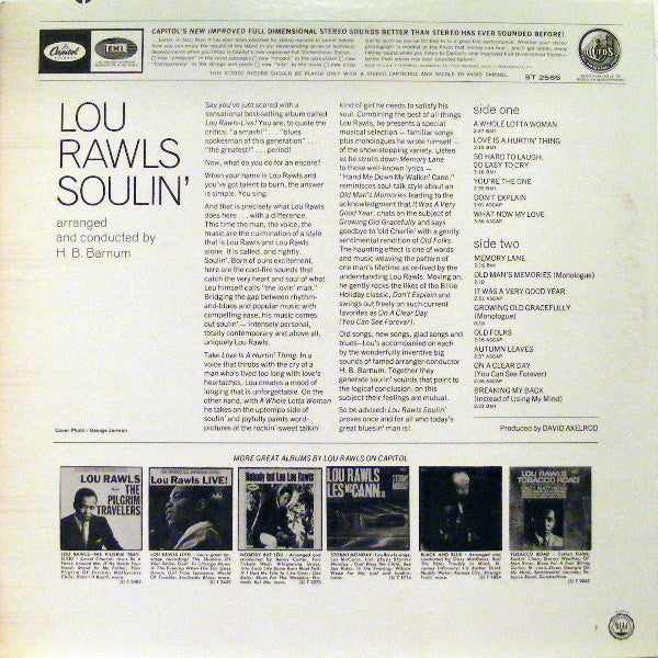 Lou Rawls - Soulin' (LP) (Very Good Plus (VG+)) - Image 2