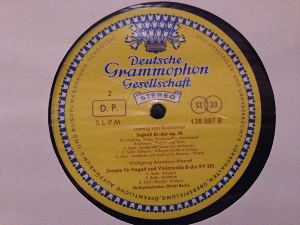 Ludwig van Beethoven, Philharmonisches Oktett Berlin - Septett Es-Dur Op. 20 (LP) (Near Mint (NM or M-)) - Image 4