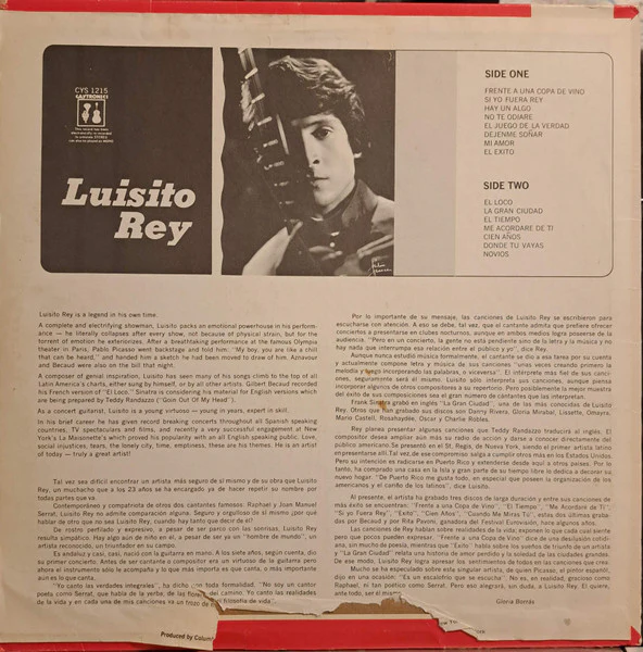 Luisito Rey - 15 Hits (LP) (Very Good (VG)) - Image 2
