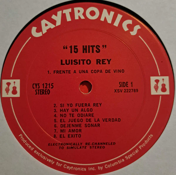 Luisito Rey - 15 Hits (LP) (Very Good (VG)) - Image 3
