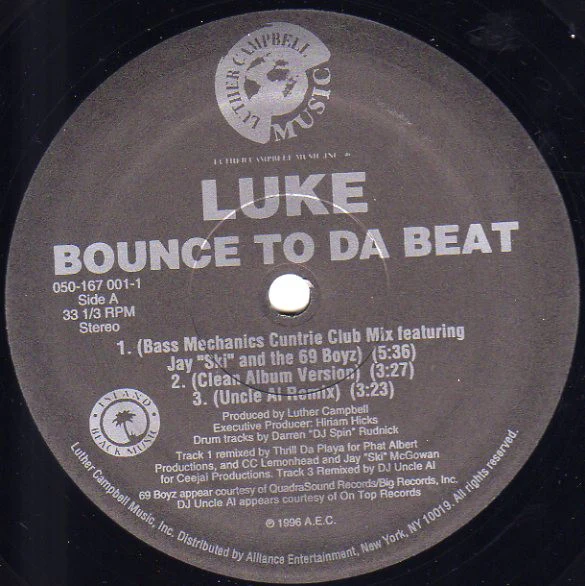 Luke - Bounce To Da Beat (12") (Near Mint (NM or M-)) - Image 2