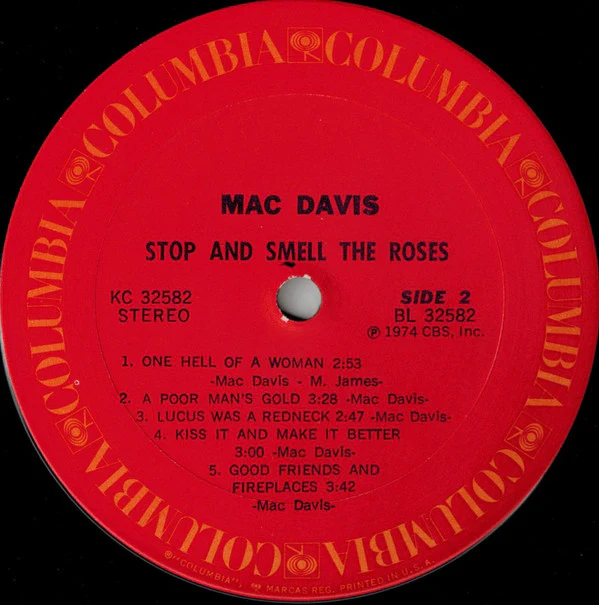 Mac Davis - Stop And Smell The Roses (LP) (Mint (M)) - Image 4