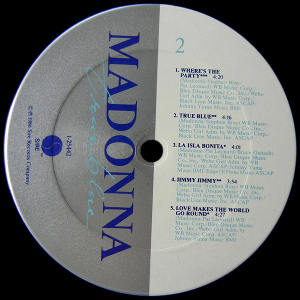 Madonna - True Blue (LP) (Near Mint (NM or M-)) - Image 4