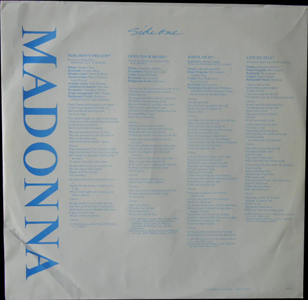 Madonna - True Blue (LP) (Near Mint (NM or M-)) - Image 5