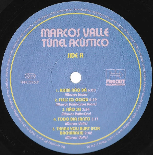 Marcos Valle - Túnel Acústico (LP) (Mint (M)) - Image 4