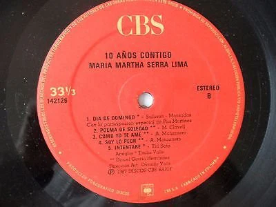 María Martha Serra Lima - ¡10 Años Contigo! (LP) (Near Mint (NM or M-)) - Image 3