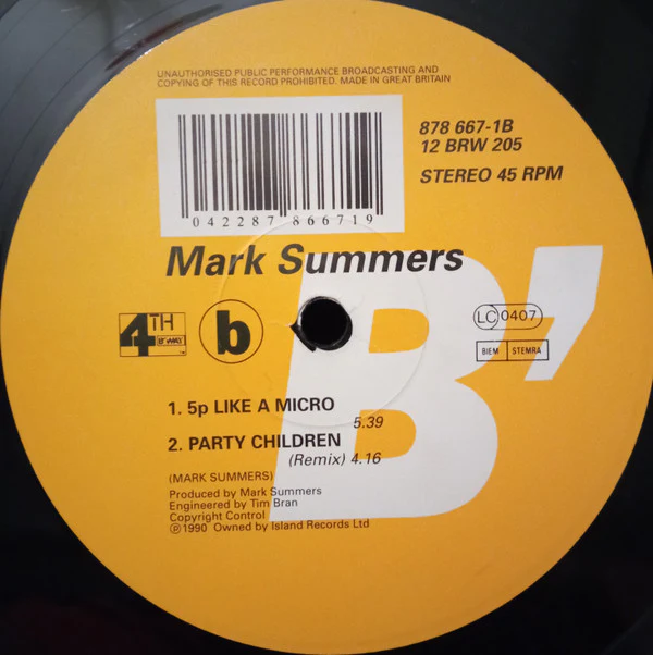 Mark Summers - Summers Magic (12") (Very Good Plus (VG+)) - Image 4