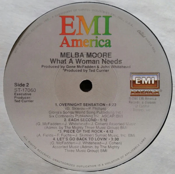 Melba Moore - What A Woman Needs (LP) (Mint (M)) - Image 4