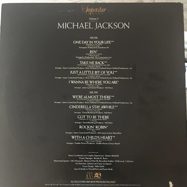 Michael Jackson - Michael Jackson (LP) (Near Mint (NM or M-)) - Image 2
