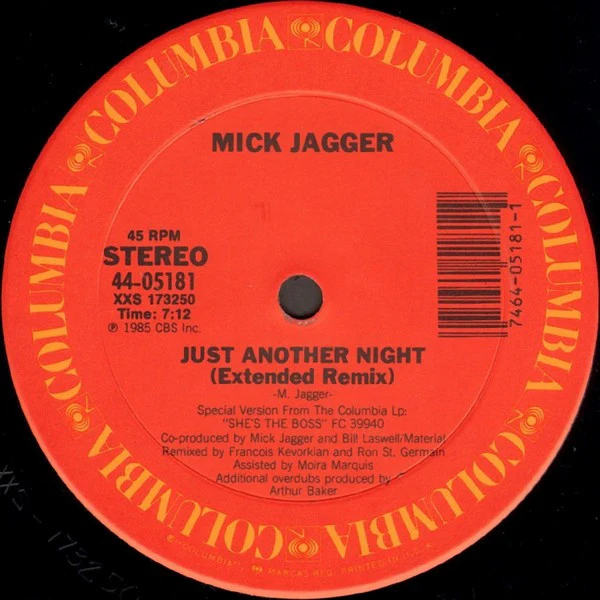 Mick Jagger - Just Another Night (12") (Very Good Plus (VG+)) - Image 3