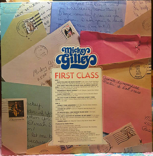 Mickey Gilley - First Class (LP) (Near Mint (NM or M-)) - Image 2