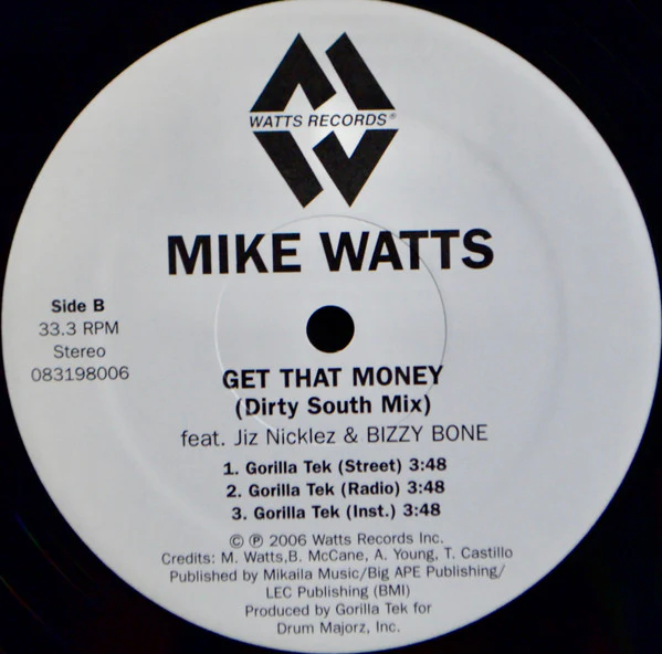 Mike Watts & Bizzy Bone - Get That Money (12") (Mint (M)) - Image 3