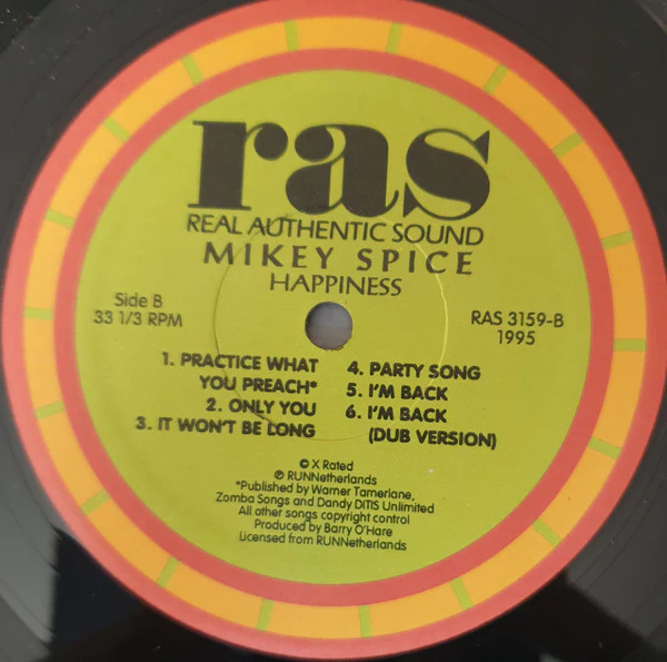 Mikey Spice - Happiness (LP) (Very Good Plus (VG+)) - Image 4