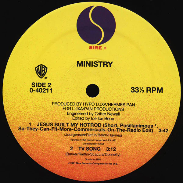 Ministry - Jesus Built My Hotrod (12") (Very Good Plus (VG+)) - Image 4