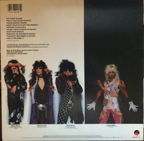Mötley Crüe - Theatre Of Pain (LP) (Near Mint (NM or M-)) - Image 2
