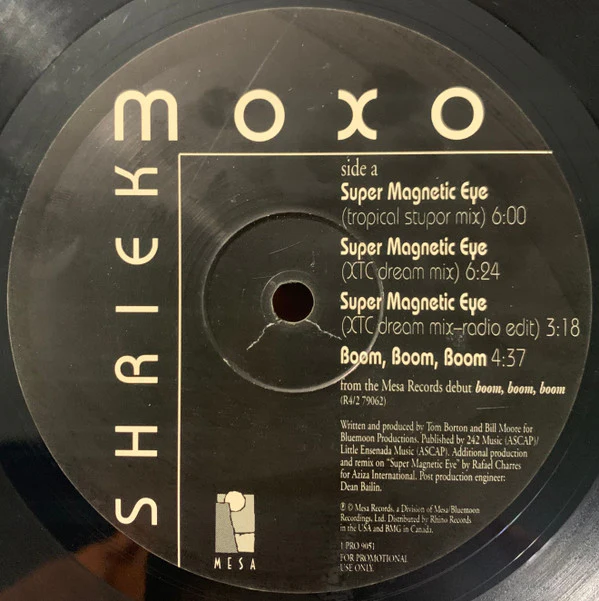 Moxo Shriek - Super Magnetic Eye / Boom Boom Boom / Scent Of A Woman (12") (Very Good Plus (VG+))