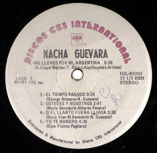 Nacha Guevara - Amor De Ciudad Grande (LP) (Near Mint (NM or M-)) - Image 4