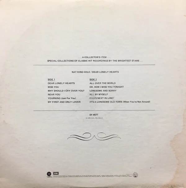 Nat King Cole - Dear Lonely Hearts (LP) (Mint (M)) - Image 2
