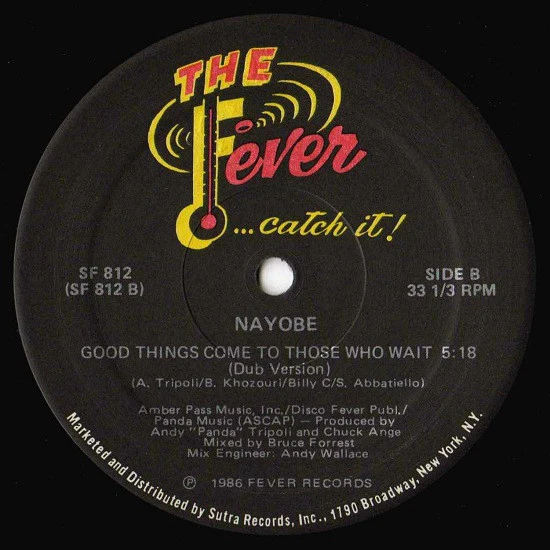 Nayobe - Good Things Come To Those Who Wait (12") (Very Good Plus (VG+)) - Image 2