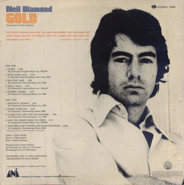 Neil Diamond - Gold (LP) (Very Good Plus (VG+)) - Image 2