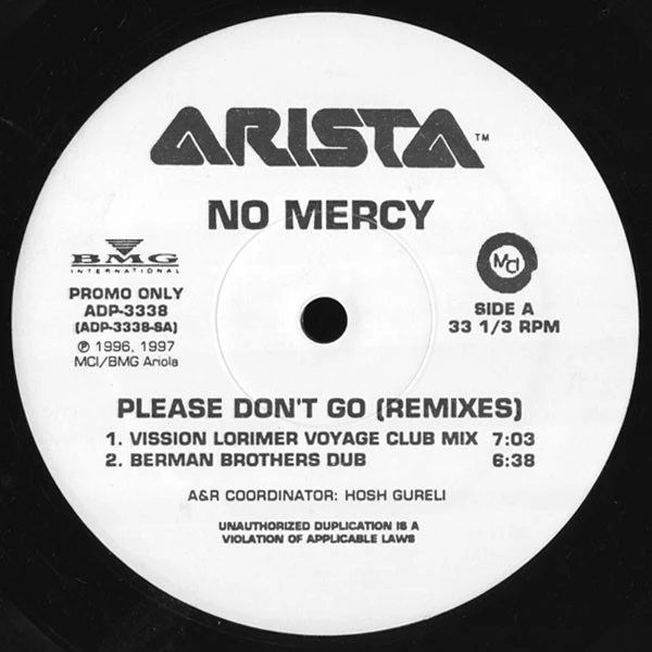 No Mercy - Please Don't Go (Remixes) (2x12") (Mint (M))