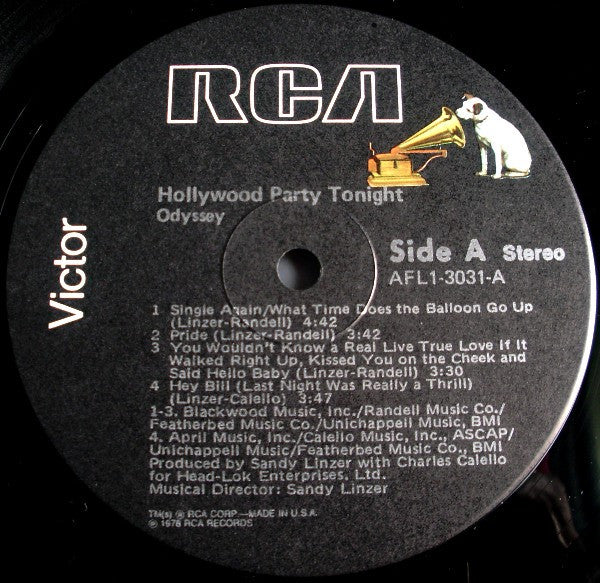 Odyssey - Hollywood Party Tonight (LP) (Mint (M)) - Image 3