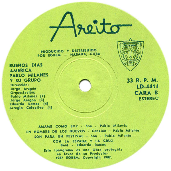 Pablo Milanés - Buenos Dias America (LP) (Mint (M)) - Image 3