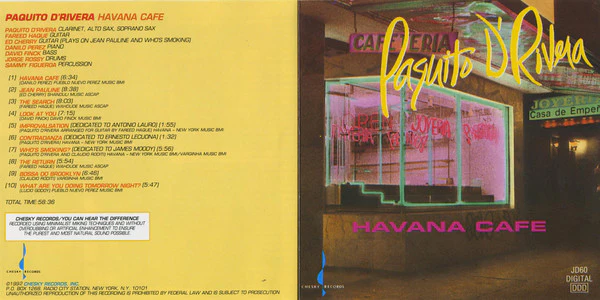 Paquito D'Rivera - Havana Cafe (CD) (Mint (M)) - Image 5