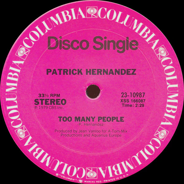 Patrick Hernandez - Born To Be Alive (12") (Very Good Plus (VG+)) - Image 2