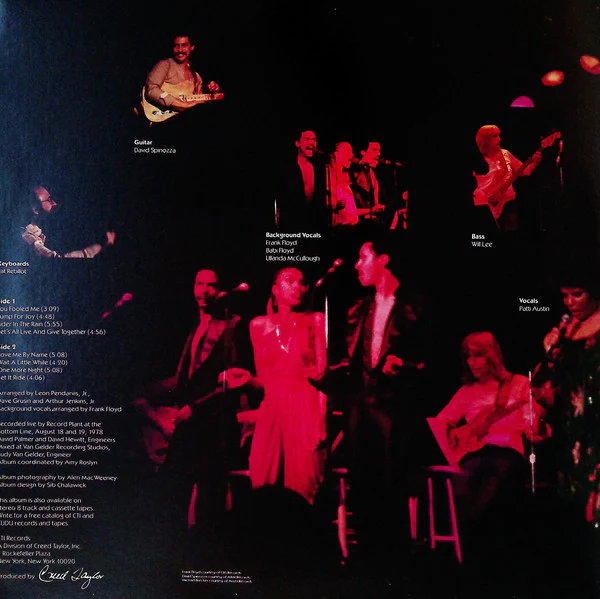 Patti Austin - Live At The Bottom Line (LP) (Very Good Plus (VG+)) - Image 2