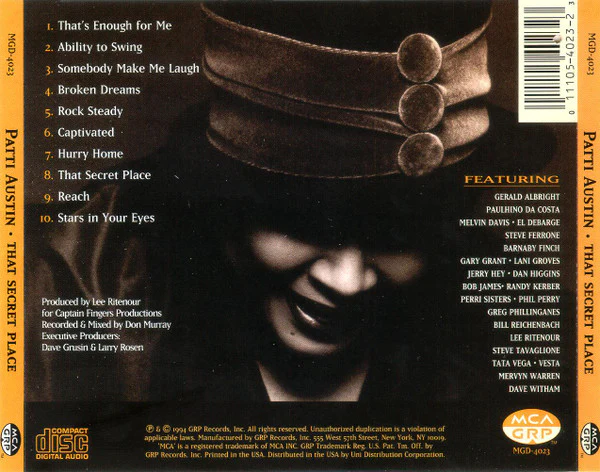 Patti Austin - That Secret Place (CD) (Near Mint (NM or M-)) - Image 2