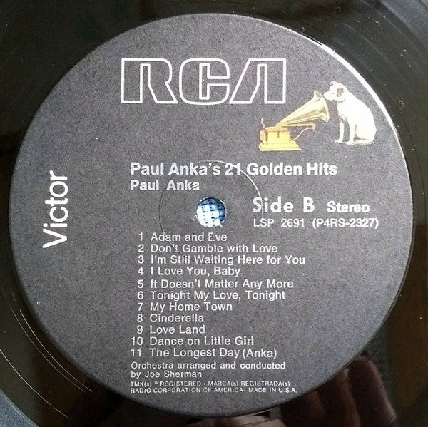 Paul Anka - Paul Anka's 21 Golden Hits (LP) (Mint (M)) - Image 4