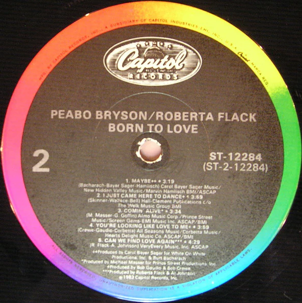 Peabo Bryson & Roberta Flack - Born To Love (LP) (Mint (M)) - Image 4