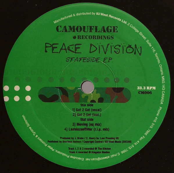 Peace Division - Stateside E.P. (12") (Very Good (VG))