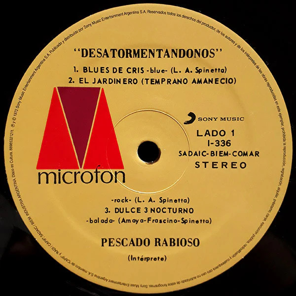 Pescado Rabioso - Desatormentándonos (LP) (Mint (M)) - Image 3