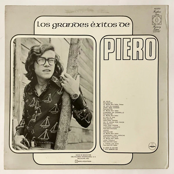 Piero - Los Grandes Éxitos De Piero (LP) (Very Good Plus (VG+)) - Image 2
