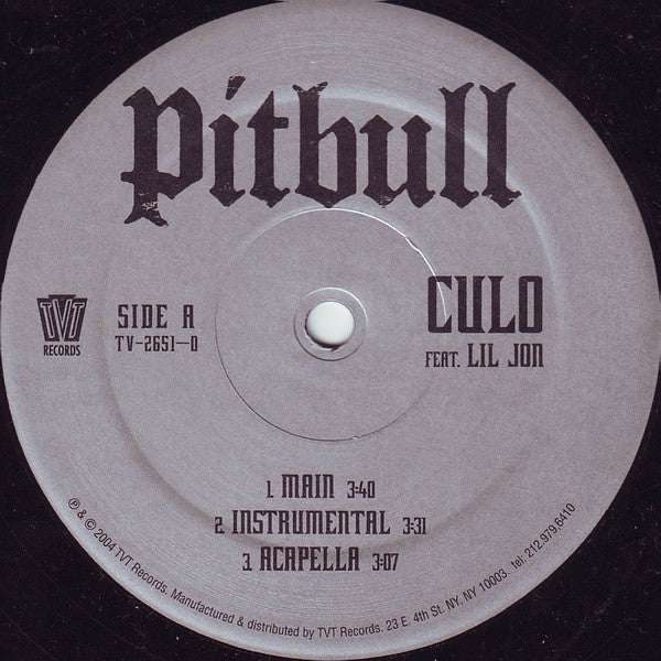 Pitbull - Culo / That's Nasty (Remix) (12") (Near Mint (NM or M-)) - Image 3