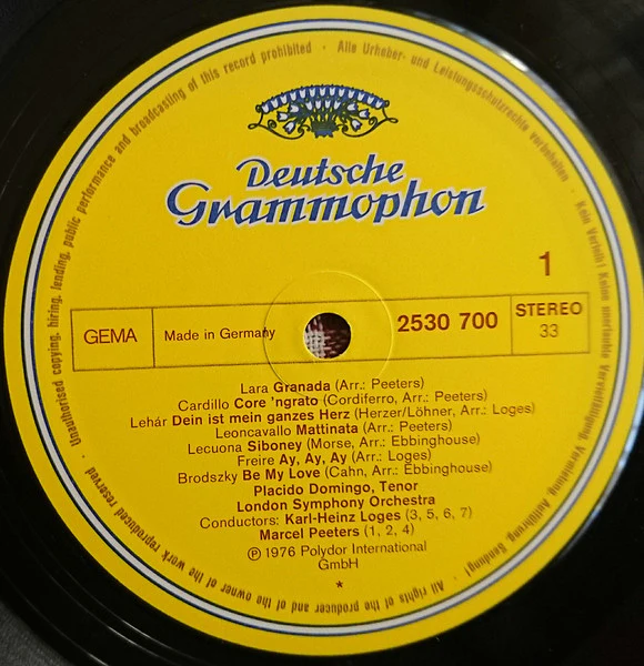 Placido Domingo - Be My Love (LP) (Mint (M)) - Image 3