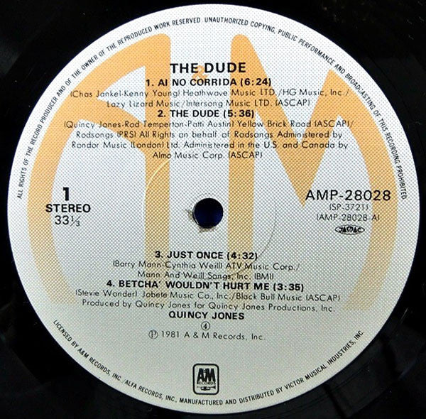 Quincy Jones - The Dude (LP) (Near Mint (NM or M-)) - Image 3