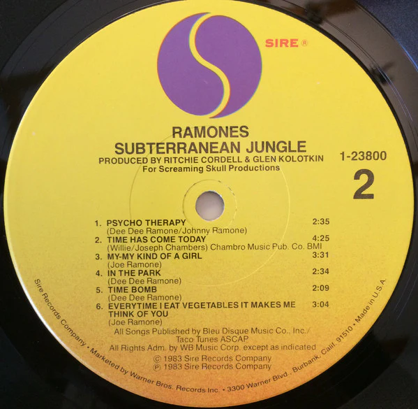Ramones - Subterranean Jungle (LP) (Very Good Plus (VG+)) - Image 4