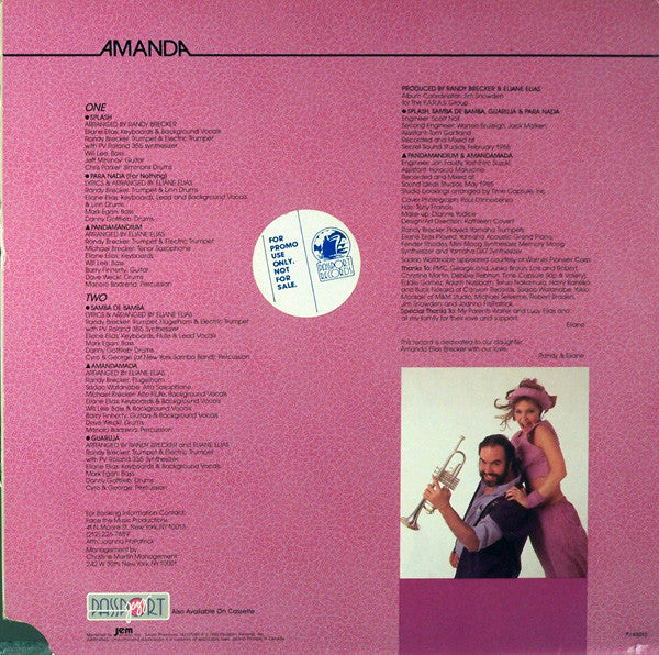 Randy Brecker & Eliane Elias - Amanda (LP) (Near Mint (NM or M-)) - Image 2