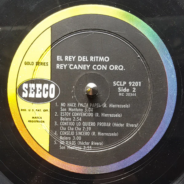 Rey Caney Y Su Orquesta - El Rey Del Ritmo (LP) (Very Good Plus (VG+)) - Image 4