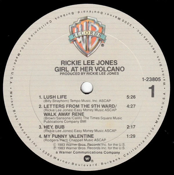 Rickie Lee Jones - Girl At Her Volcano (10") (Near Mint (NM or M-)) - Image 3