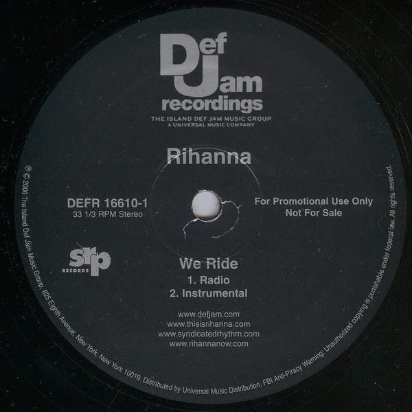 Rihanna - We Ride (12") (Near Mint (NM or M-)) - Image 3