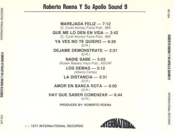 Roberto Roena Y Su Apollo Sound - 9 (CD) (Very Good Plus (VG+)) - Image 2