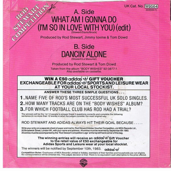 Rod Stewart - What Am I Gonna Do (I'm So In Love With You) (7") (Near Mint (NM or M-)) - Image 2